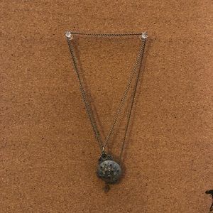 Peacock necklace with stones